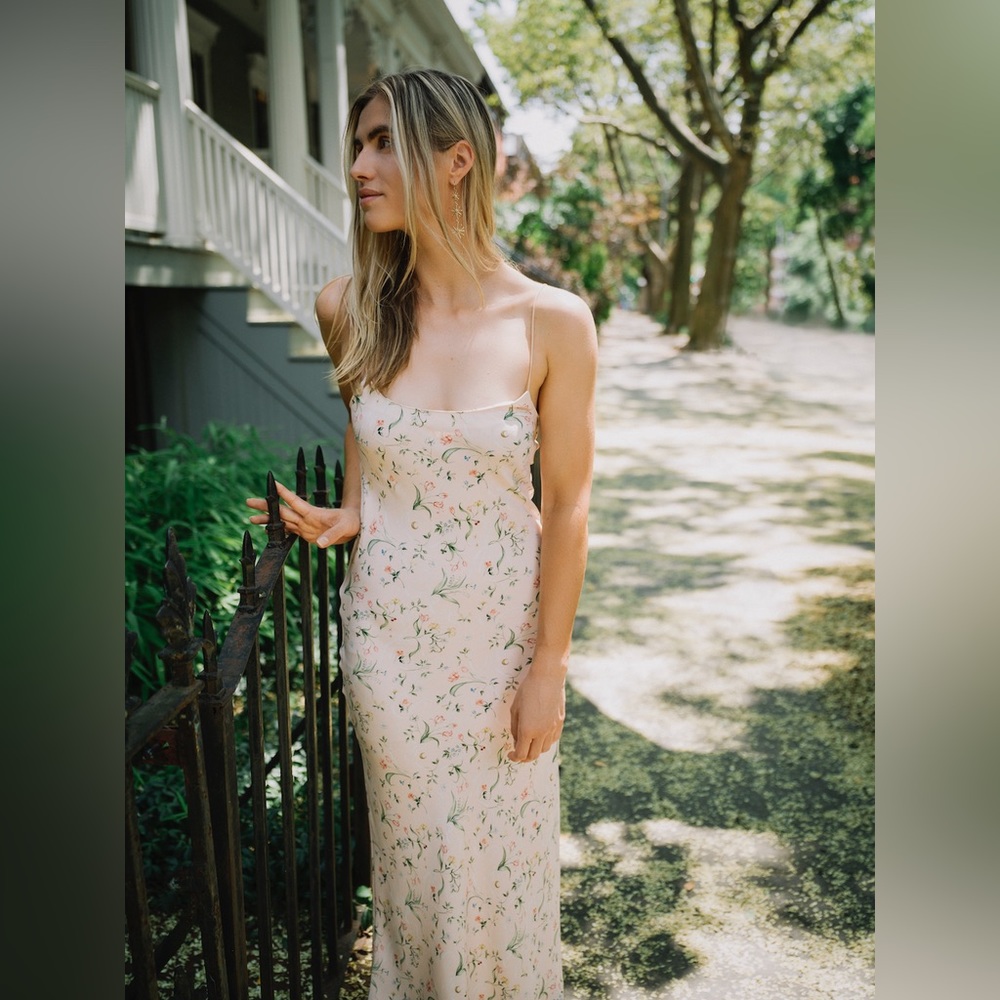 Riley Sheehey x Refine: The Carolyn Slip Dress in Pale Pink
